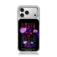 Dyrroth Chris purple fire warrior iPhone 17 Pro Max Electroplated Silver Case1