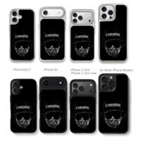 Eazy E Compton skull cap art Chris Brown Phone Case Black Electroplated Silver For Iphone 11 To 17