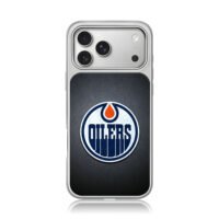 Edmonton Oilers NHL logo dark iPhone 17 Pro Max Electroplated Silver Case1