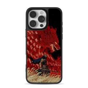 Elden Ring red wolf knight art Phone Case for iPhone 11-17 & Samsung Galaxy S24-S26