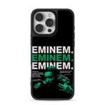 Eminem portrait repeated lyric text iPhone 16 Pro Max Black Case