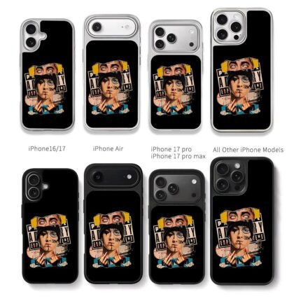 Eminem Slim Shady graffiti Chris Brown Phone Case Black Electroplated Silver For Iphone 11 To 17