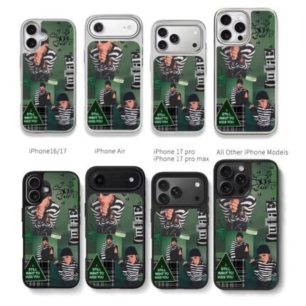 emo punk green cutie bizzlocks Chris Brown Phone Case Black Electroplated Silver For Iphone 11 To 17