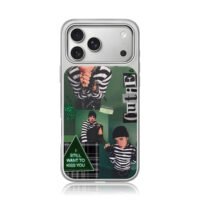 emo punk green cutie bizzlocks iPhone 17 Pro Max Electroplated Silver Case1