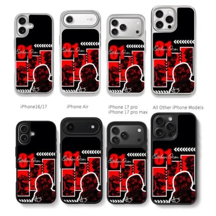 Esteban Ocon 31 F1 racing art Chris Brown Phone Case Black Electroplated Silver For Iphone 11 To 17
