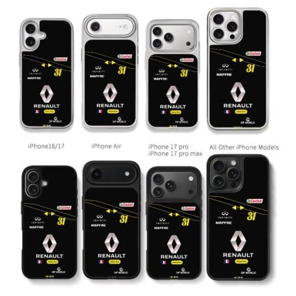 Esteban Ocon 31 Renault livery Chris Brown Phone Case Black Electroplated Silver For Iphone 11 To 17