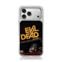 Evil Dead text with girl iPhone 17 Pro Max Electroplated Silver Case1
