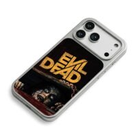 Evil Dead text with girl iPhone 17 Pro Max Electroplated Silver Case2