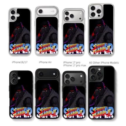 Evil Ryu Street Fighter II art Chris Brown Phone Case Black Electroplated Silver For Iphone 11 To 17