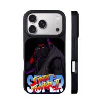 Evil Ryu Street Fighter II art iPhone 17 Pro Max Black Case