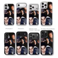 EXO Kai dark blue star collage Chris Brown Phone Case Black Electroplated Silver For Iphone 11 To 17