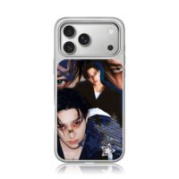 EXO Kai dark blue star collage iPhone 17 Pro Max Electroplated Silver Case1