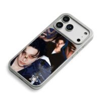 EXO Kai dark blue star collage iPhone 17 Pro Max Electroplated Silver Case2