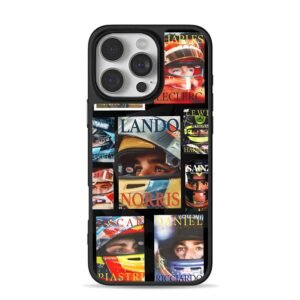 F1 drivers collage with Norris Phone Case for iPhone 11-17 & Samsung Galaxy S24-S26