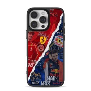 F1 Leclerc Verstappen Red Bull Phone Case for iPhone 11-17 & Samsung Galaxy S24-S26