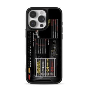 F1 Monaco GP race car tire graphic Phone Case for iPhone 11-17 & Samsung Galaxy S24-S26