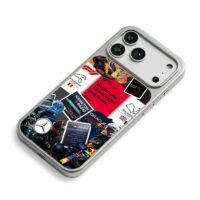 F1 racing collage with Ferrari iPhone 17 Pro Max Electroplated Silver Case2