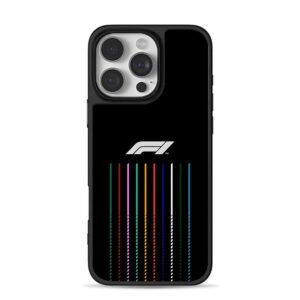 F1 racing multicolor stripes Phone Case for iPhone 11-17 & Samsung Galaxy S24-S26
