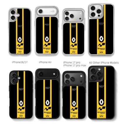 F1 Renault Sport 27 Infiniti livery Chris Brown Phone Case Black Electroplated Silver For Iphone 11 To 17