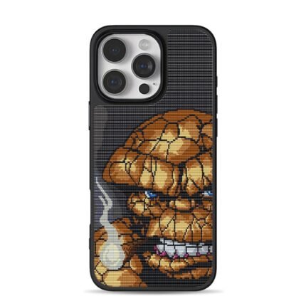 Fantastic Four The Thing pixel art iPhone 16 Pro Max Black Case