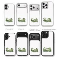 FarFromPeace mountain forest Chris Brown Phone Case Black Electroplated Silver For Iphone 11 To 17