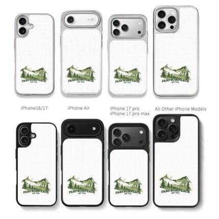 FarFromPeace mountain forest Chris Brown Phone Case Black Electroplated Silver For Iphone 11 To 17