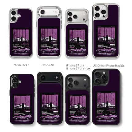 Fast Furious Supra purple race Chris Brown Phone Case Black Electroplated Silver For Iphone 11 To 17