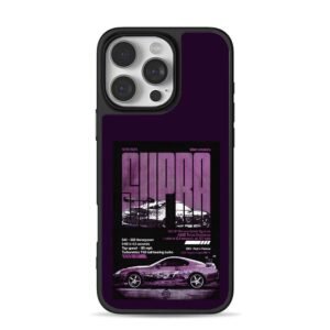 Fast Furious Supra purple race iPhone 16 Pro Max Black Case