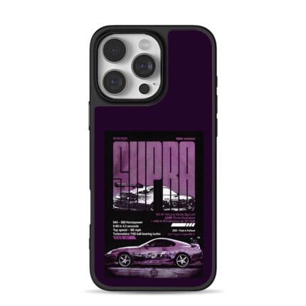 Fast Furious Supra purple race iPhone 16 Pro Max Black Case