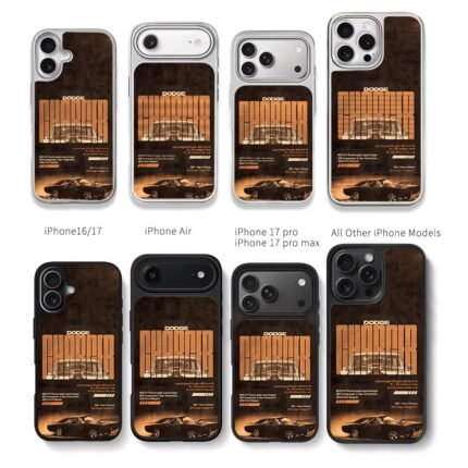 FastFurious1970DodgeCharger Chris Brown Phone Case Black Electroplated Silver For Iphone 11 To 17