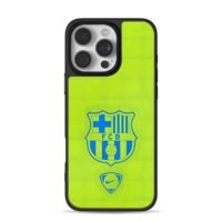 FCB crest Nike logo neon green iPhone 16 Pro Max Black Case