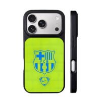 FCB crest Nike logo neon green iPhone 17 Pro Max Black Case