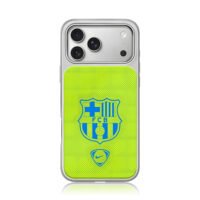 FCB crest Nike logo neon green iPhone 17 Pro Max Electroplated Silver Case1