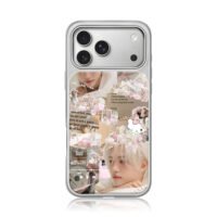 Felix pink hello kitty collage iPhone 17 Pro Max Electroplated Silver Case1