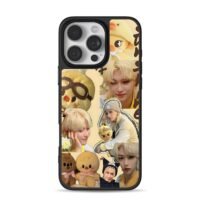 Felix SKZ yellow duck collage iPhone 16 Pro Max Black Case