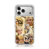 Felix SKZ yellow duck collage iPhone 17 Pro Max Electroplated Silver Case1