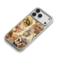 Felix SKZ yellow duck collage iPhone 17 Pro Max Electroplated Silver Case2