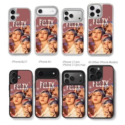 Felix Stray Kids bandana pics Chris Brown Phone Case Black Electroplated Silver For Iphone 11 To 17