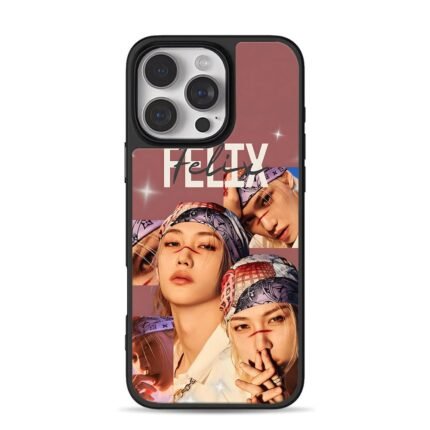 Felix Stray Kids bandana pics iPhone 16 Pro Max Black Case