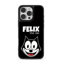 Felix the cat cartoon print iPhone 16 Pro Max Black Case