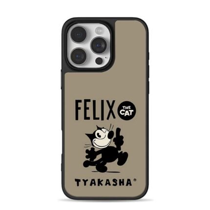 Felix the Cat TYAKASHA cartoon iPhone 16 Pro Max Black Case