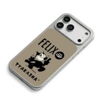Felix the Cat TYAKASHA cartoon iPhone 17 Pro Max Electroplated Silver Case2