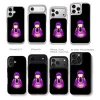 Fern Frieren purple anime art Chris Brown Phone Case Black Electroplated Silver For Iphone 11 To 17