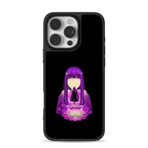Fern Frieren purple anime art iPhone 16 Pro Max Black Case