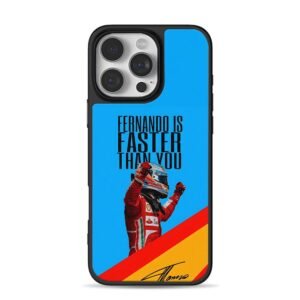Fernando Alonso F1 celebrating iPhone 16 Pro Max Black Case
