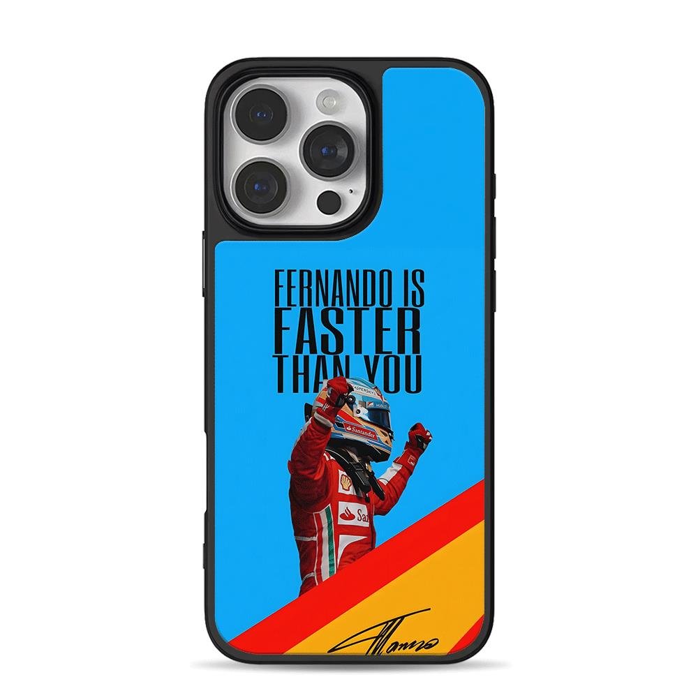 Fernando Alonso F1 celebrating iPhone 16 Pro Max Black Case Fernando Alonso F1 celebrating iPhone 16 Pro Max Black Case