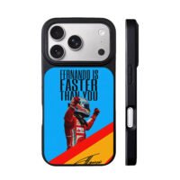 Fernando Alonso F1 celebrating iPhone 17 Pro Max Black Case
