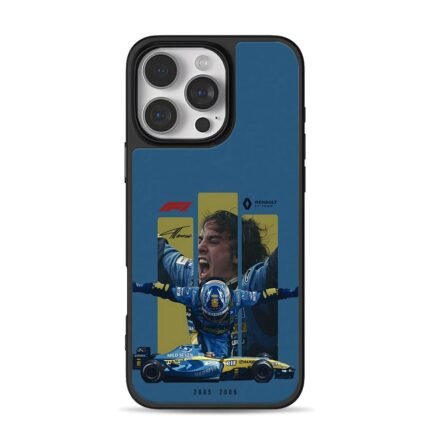 Fernando Alonso Renault F1 win iPhone 16 Pro Max Black Case