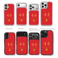 Ferrari 44 Still We Rise red Chris Brown Phone Case Black Electroplated Silver For Iphone 11 To 17
