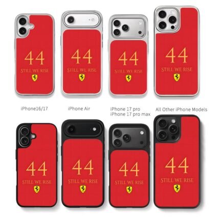 Ferrari 44 Still We Rise red Chris Brown Phone Case Black Electroplated Silver For Iphone 11 To 17